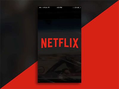 Thanks to @jakeinmotion and @Felix Fernando Oliha I was able to fix the GIF problem I had with this.    I wanted to show the animated version of this interface on how it would show once the user op... Netflix Advertising, Mobile Animation, Netflix Animation, Ios Inspiration, Advertising Animation, Guerrilla Advertising, Coding Skills, Ui Animation, Animation Gif