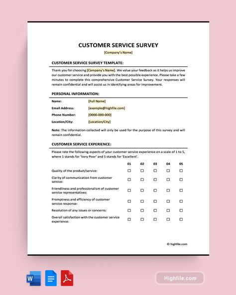 Customer Service Survey Form Customer Feedback Design Layout, Survey Questionnaire, Employee Performance, Survey Form, Survey Template, Customer Survey, Customer Service Experience, Survey Questions, Performance Evaluation