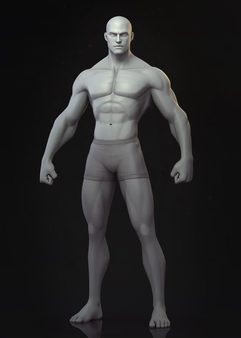 ArtStation - Stylized Male, Hans Kristian Andersen Stylized Anatomy, Zbrush Anatomy, Blender Character Modeling, Zbrush Models, 3d Karakter, Zbrush Character, Anatomy Practice, Man Anatomy, Anatomy Sculpture