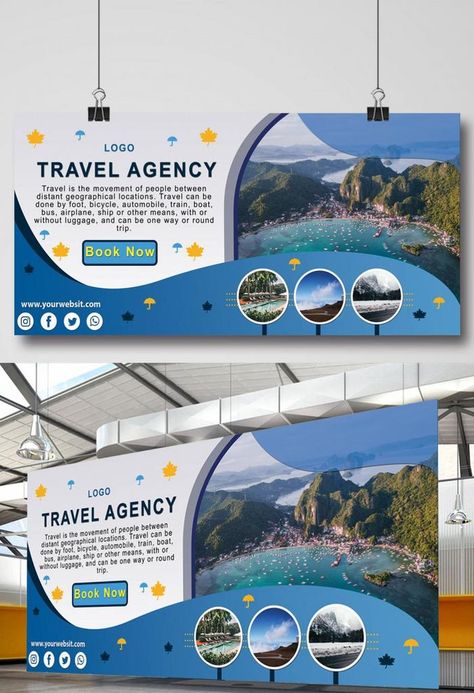 Travel Agency Signage Banner Design#pikbest#Templates Travel Agency Banner Design, Billboard Ideas, Standing Banner Design, Banner Signage, Travel Banner, Agency Office, Street Banners, Best Banner Design, Poster Template Free