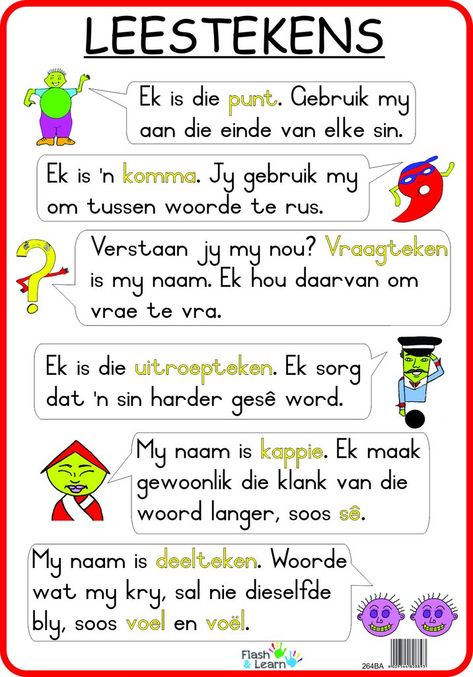 Leestekens Afrikaans Worksheets, Taal Posters, Kids Preschool Learning, Phonics Chart, Afrikaans Language, Language Worksheets, Alphabet Writing, 1st Grade Worksheets, School Worksheets