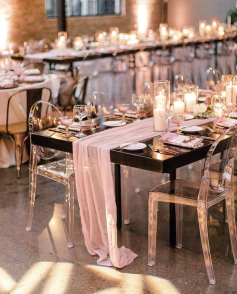 Black Gold And Blush Party Decorations, Blush Black And Gold Table Setting, Black Pink Gold Wedding Theme, Pink And Black Dinner Table Decor, Pink Black And Silver Wedding Ideas, Pink And Rose Gold Table Setting, Blush Pink And Black Wedding Receptions, Black Pink Wedding Decorations, Rose Gold And Black Wedding Theme Table Settings