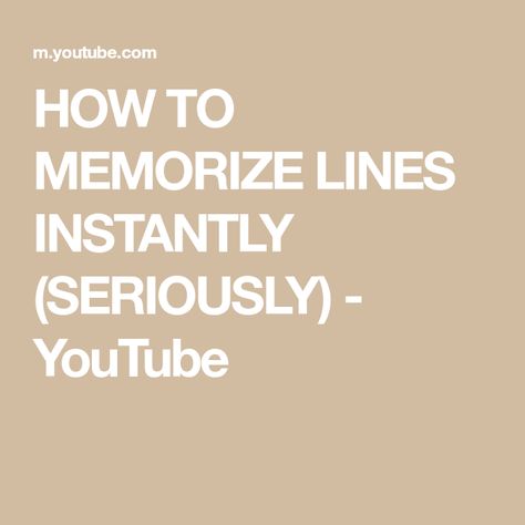 How To Remember Lines For A Play, How To Memorize A Script, How To Memorize Lines Fast, How To Memorize Quickly, Best Way To Memorize Something, How To Memorize Lines For A Play, How To Memorize, How To Memorize Lines, Memorization Techniques