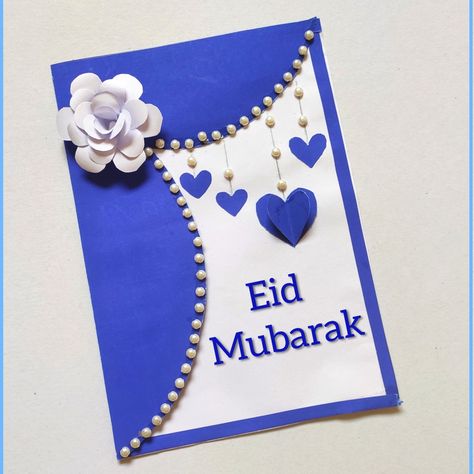 Diy Eid Decoration Ideas, How To Make Eid Cards, Eid Arts And Crafts, Easy Eid Card Ideas, Eid Card Making Ideas, Ramadan Card Ideas, Eid Crafts Ideas, Eid Mubarak Card Handmade, Eid Cards Handmade Ideas