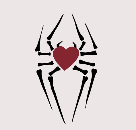 Spiderman Logo Ideas, Spiderman In Love Drawing, Spidersona Logo Ideas, Spiderman Tattoo Aesthetic, Spider Man Doodles Aesthetic, Heart Aesthetic Tattoo, I Heart Spiderman, Heart Spider Web Drawing, Spider Heart Tattoo