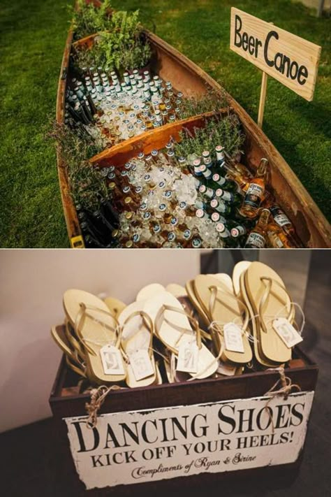 Cheesy Wedding Ideas, Pontoon Wedding Ideas, Unique Wedding Stations, Wedding Garbage Can Ideas, Beer Ideas For Wedding, Beer Flower Guy Wedding, Mud Wedding Ideas, Beer Station Wedding, Pizza And Beer Wedding