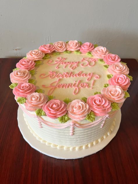 Floral Round Cake, Fair Cake, Round Birthday Cakes, Floral Cake Design, 20th Bday, Tier Cakes, Floral Cakes, Small Cakes, 21 Birthday