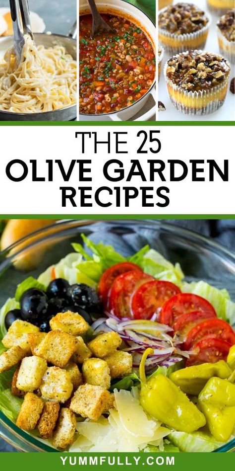 The 25 BEST Olive Garden Recipes – Yummy and fully Olive Garden Copycat Salad, Copycat Restaurant Recipes Olive Garden, Best Copycat Recipes Restaurants, Olive Garden Copycat Recipes, Copycat Food, Restaurant Recipes Famous, Copycat Recipes Olive Garden, Olive Garden Salad, Copycat Olive Garden