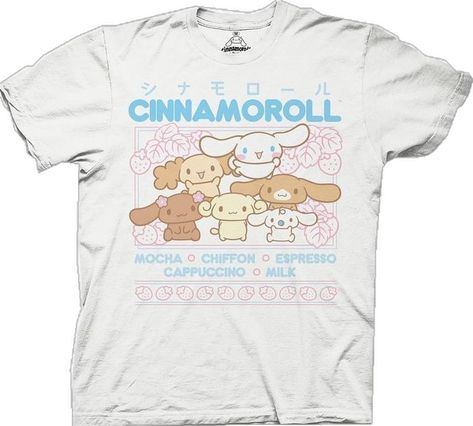 Cinnamoroll Family, Mocha Milk, Sanrio Clothes, Cute Pups, Disney Valentines, Plus Size Fits, Girls T Shirt, Cinnamon Roll, You Rock