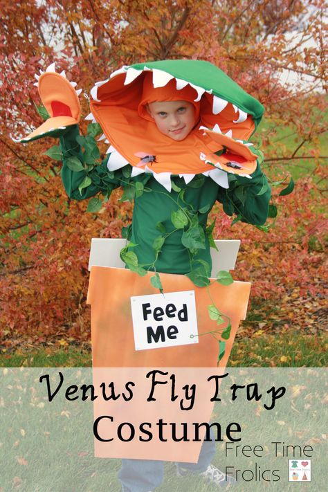 Venus Fly Trap Costume, How To.. Venus Fly Trap Costume, Fly Costume, Story Sacks, Fly Trap, Venus Fly Trap, Fly Traps, Creative Costumes, Creative Valentines, Diy Valentines Crafts