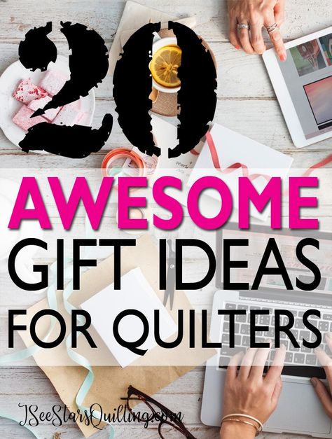 20 Amazing Gifts for Quilters! ⋆ I've searched the internet for the best gifts to give the quilter's in your life (or what to write on your own wish lists!) Gifts To Make For Sewers, Gifts For Quilters Handmade, Gifts For Sewing Friends, Quilt Retreat Ideas, Gifts For Sewers Diy, Quilt Gifts Ideas Projects, Quilt Party Ideas, Quilter Gifts Ideas, Gift Ideas For Quilters