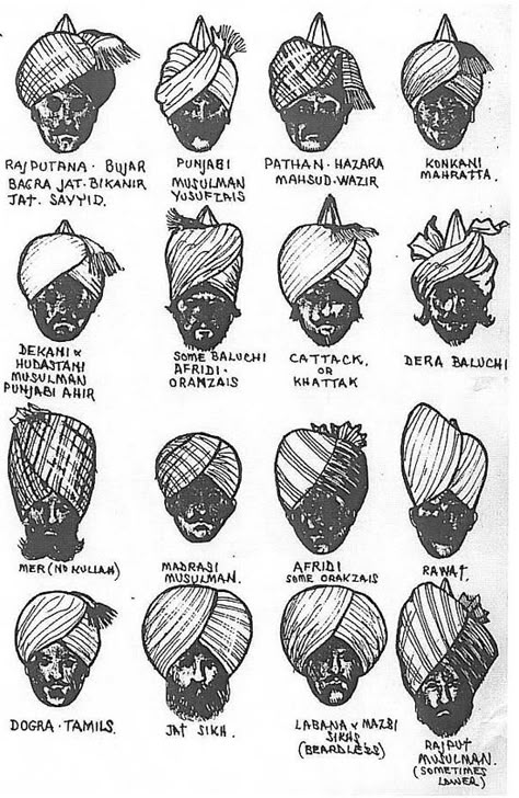 turban styles that were worn by the Indian Army: 1800s India, 1800s History, Bengal Lancer, Turban Styles, Military Headgear, Indian Army Quotes, Indian Hat, Colonial India, British Army Uniform