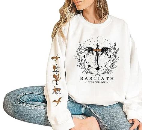 Fourth Wing Sweatshirt Basgiath War College Shirt Dragon Rider Cewneck Shirts Fantasy Bookish Hoodie Eagle HBD Store Fourth Wing Sweatshirt, Fourth Wing Shirt, Basgiath College, Bookish Sweatshirts, Bookish Hoodie, Circuit Shirts, Outfit Ideas Shirt, Dragon Clothes, Horse Outfits