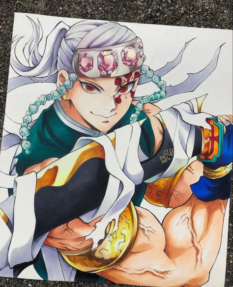 Hashira Drawing, Demon Slayer Manga Colored, Anime Drawing, Manga Pages, Color Pencil Drawing, Art Drawings Sketches, Naruto Shippuden, Drawing Sketches, Pencil Drawings