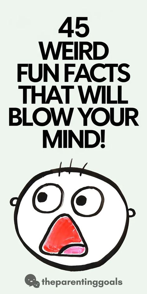 Ever heard of these weird fun facts? Get ready to be amazed with crazy, surprising, and mind-blowing facts that will leave kids in awe! Whether it’s fun facts about animals or random fun facts, this list is full of unbelievable tidbits that make learning super fun! Interesting Fun Facts Mind Blowing, Animal Trivia, Weird Fun Facts, Random Fun Facts, Fun Facts Mind Blown, Daily Fun Facts, Human Body Facts, Fun Facts For Kids, Facts About Animals