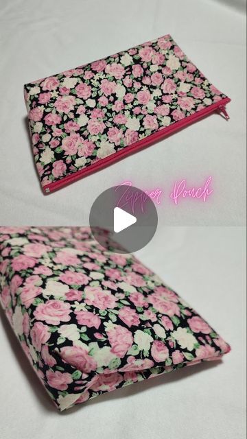 Easy Zipper Bag, Pouch Making Tutorial, Cosmetic Pouch Diy, Makeup Bag Sewing Tutorial, Easy Pouches To Sew, Zipper Pouch Tutorial Free Pattern, Sew Zipper Pouch, Diy Fabric Pouches, Diy Bag Patterns