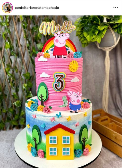 Peppa Pig Cake, Pepa Pig, Pig Cake, Peppa Pig, Moana, Cake Toppers, Baking, Cake, Birthday