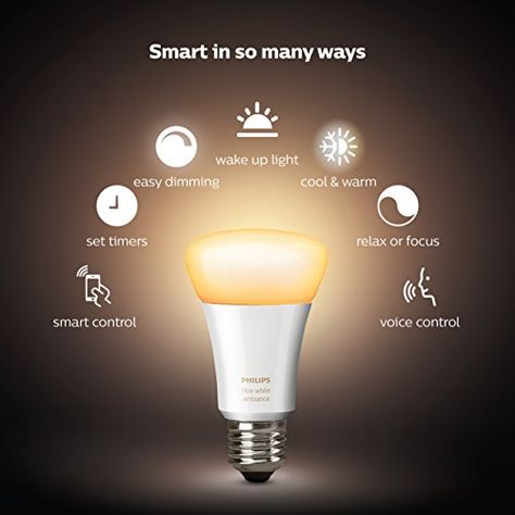 Philips Hue Lights, Hue Lights, White Light Bulbs, Smart Bulb, Smart Bulbs, Smart Light Bulbs, Apple Homekit, Philips Hue, Overhead Lighting