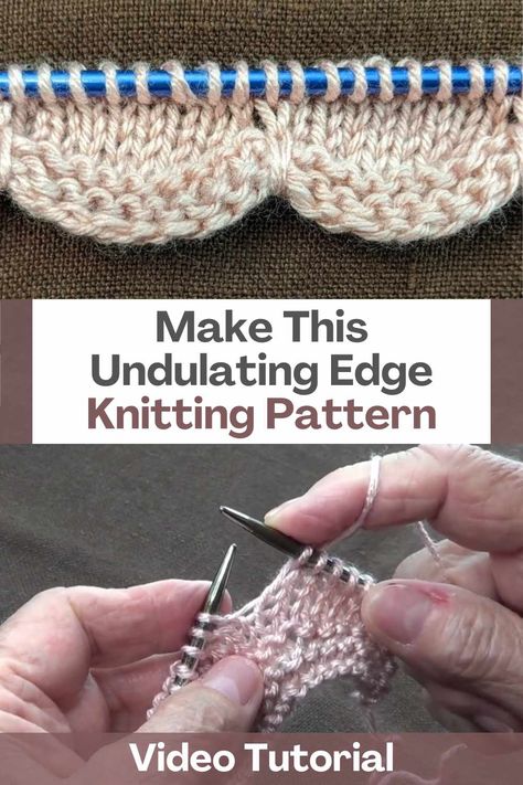 Knit Collar Pattern, Easy Knitting Stitches, Knitted Edging, Knitting Edges, Edge Knitting, Knit Edging, Lace Knitting Stitches, Advanced Knitting, Knitting Hacks