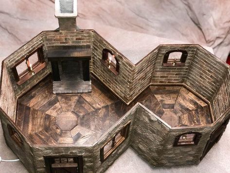 Diy Hagrids Hut, Hagrids House, Hagrid Hut, Hagrids Hut, Harry Potter Miniatures, Harry Potter Dolls, Room Box Miniatures, Alexander Home, Haunted Dollhouse