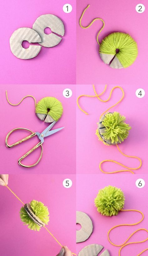 Llama Crafts, Llama Craft, Pompon Diy, Wool Crafts Diy, Flower Snowflake, Diy Pom Poms, Diy Pom Pom, How To Make A Pom Pom, Noel Diy