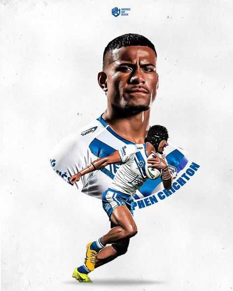 Next up is the @nrl_bulldogs captain @crittaaa_ All teams are now created. Remaining teams are @storm @nrl_weststigers @nqcowboys @ssfcrabbitohs @knights And the two Origin teams. #nrldesign #fyp #explore #nrl #explorepage #follow #bulldogs #belmore #canterburybankstown #dogsofwar #thekennel #sportdesign #sportsdesign Bulldogs Nrl, Nrl Bulldogs, Canterbury Bulldogs, Sports Posters, All Team, Sport Poster, Canterbury, Sports Design, The Two