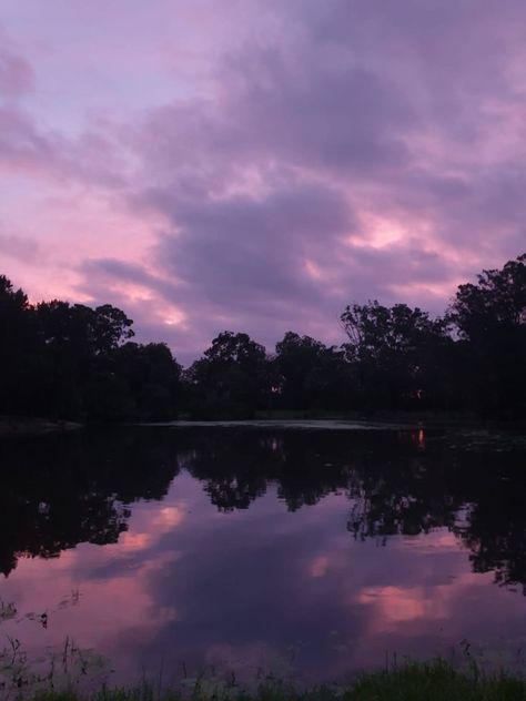 Lilac sunset reflection trees water Deep Purple Aesthetic, Purple Hour, Lilac Sunset, Art Studio Storage, Light Purple Wallpaper, Studio Storage, Cloudy Sunset, Sunset Reflection, Lilac Sky