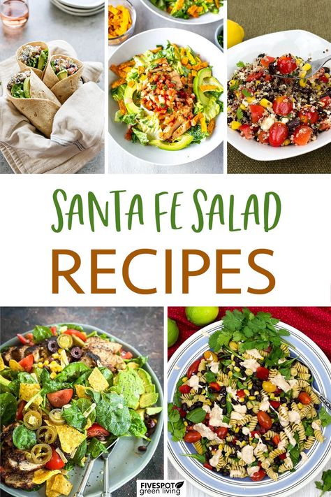 Santa Fe Salad Recipe, Santa Fe Salad, Quick Pasta Salad, Santa Fe Chicken Salad, Southwest Salad, Thanksgiving Salad, Salads To Go, Meal Prep Snacks, Slow Cooked Chicken