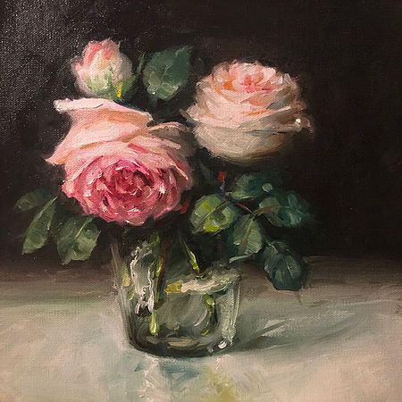 Painting Teacher, Fine Art Studio, Peony Painting, Vase Art, Pink Painting, Pink Carnations, Oil Painting Flowers, Ginger Jar, Flower Art Painting