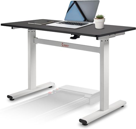 Health & Fitness Slim Under Desk Walking Running Treadpad with Remote Control, Improved Safety, Energy-Efficient Design, and Optional SunnyFit® Treadmill Desk, Desk Workout, Standing Desk Office, Standing Desk Converter, Adjustable Height Standing Desk, Home Office Furniture Desk, Adjustable Standing Desk, Energy Efficient Design, Adjustable Desk