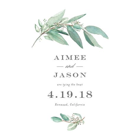 Save The Date Ideas Olive Green, Eucalyptus Wedding Save The Date, Green Save The Date Template, Save The Date Botanical, Botanical Save The Date Cards, Wedding Wording, Inexpensive Wedding Invitations, Trendy Wedding Invitations, Wedding Favors Cheap