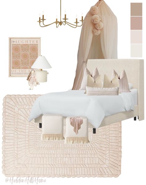 Shop Tilly Upholstered Bed and other curated products on LTK, the easiest way to shop everything from your favorite creators. Cream Girls Bedroom, Sophisticated Girls Room, Modern Transitional Bedroom, Tilly Upholstered Bed, Bedroom Upholstered Bed, Princess Bedroom Decor, Decor Mood Board, Girls Princess Bedroom, Princess Bedrooms