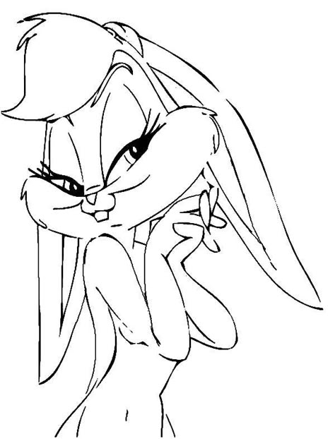 Lola And Bugs Bunny Drawing, Lola Bunny Drawing Easy, Flash Tattoo Drawings, Lola Bunny Painting, Lola Bunny Art, Lola Bunny Drawing, Lola Bunny Cartoon, Grunge Coloring Pages, Lola Bunny Tattoo