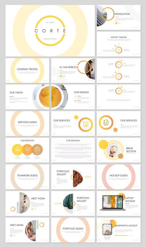 Circle Presentation Design, Ppt Ideas, Free Font Download, Slide Deck, Slides Design, Creative Circle, Corporate Presentation, Circle Template, Ppt Design