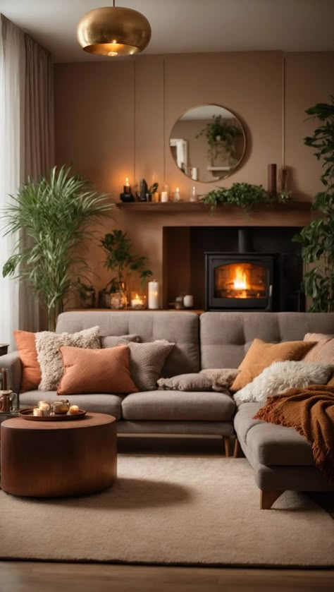 Earth Tone Living Room, Living Room Makeovers, Earthy Living Room, Casa Country, Room Tips, Living Room Warm, Living Room Color Schemes, Cosy Living Room, Room Makeovers