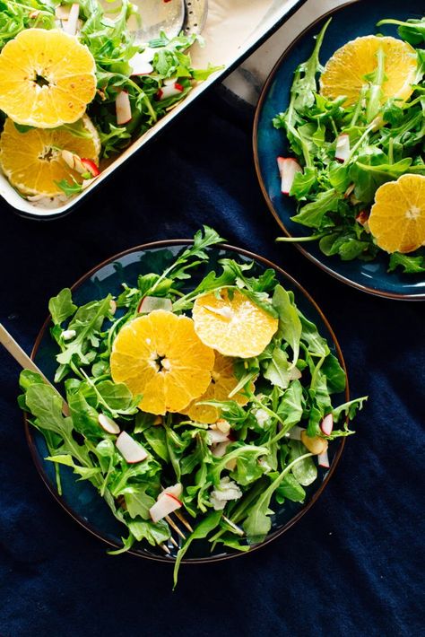 Arugula Orange Salad, Winter Recipes Dinner, Ideas For Brunch, Gourmet Salads, Orange Dressing, Brunch Salad, Cookie And Kate, Arugula Salad Recipes, Ovo Vegetarian