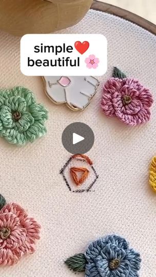 86K views · 1.4K reactions | simple and beautiful flower embroidery #new #floral #needlework #flowers #reel #viral | Embroidery Skills ideas Embroidery Small Flowers, Embroidery Knot, Pouch Pattern, Flower Embroidery, Beautiful Flower, Small Flowers, Diy Bag, Embroidery Flowers, Embroidery Stitches