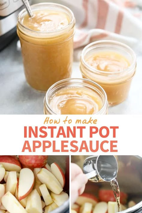 This Instant Pot Applesauce is my kids' favorite! My easy no-peel method has no added sugar and takes just a few minutes of hands-on time. Also includes tips for making chunky homemade applesauce. #instantpot #applesauce Instant Pot Applesauce, Apple Sauce Recipes, Homemade Applesauce, Apple Sauce, Homemade Apple, Think Food, Instapot Recipes, Instant Pot Pressure Cooker, Paleo Dessert