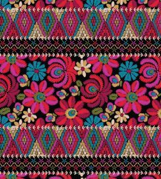 Boho Textiles, Guatemalan Textiles, Embroidery Floral, Ethnic Patterns, Project Photo, Floral Stripe, Diy Embroidery, Textile Patterns, Shibori