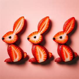 Cute Fruit Animals, Fruit Animals Easy, Strawberry Party Food Ideas, Easy Food Art Ideas, Fruit Animals For Kids, Bunny Fruit Tray, Animal Food Ideas, Fruit Bunny, Creative Healthy Snacks