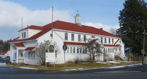 Advocates Hope To Save Essex County Fairground Building Facing Demolition - New York Almanack Saranac Lake, Agricultural Buildings, Scenic Railroads, Essex County, Listed Building, Colonial Revival, Small Buildings, Historic Preservation, Historic Buildings