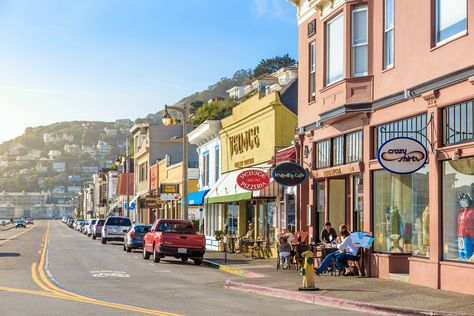 Sausalito is a San Francisco Bay Area city in Marin County, California © f11photo / Shutterstock Calistoga California, California Bay Area, California Towns, Mendocino Coast, Tahoe City, Marin County, Visit California, South Lake Tahoe, Most Beautiful Cities