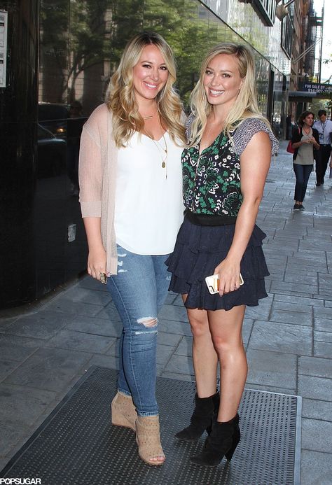 Hilary and Haylie Duff in NYC Photo September 2015 | POPSUGAR Celebrity Ariana Grande Nails, Hilary And Haylie Duff, Haylie Duff, Hillary Duff, Celebrity Sightings, Hilary Duff, Christina Aguilera, The Duff, Celebrity Style