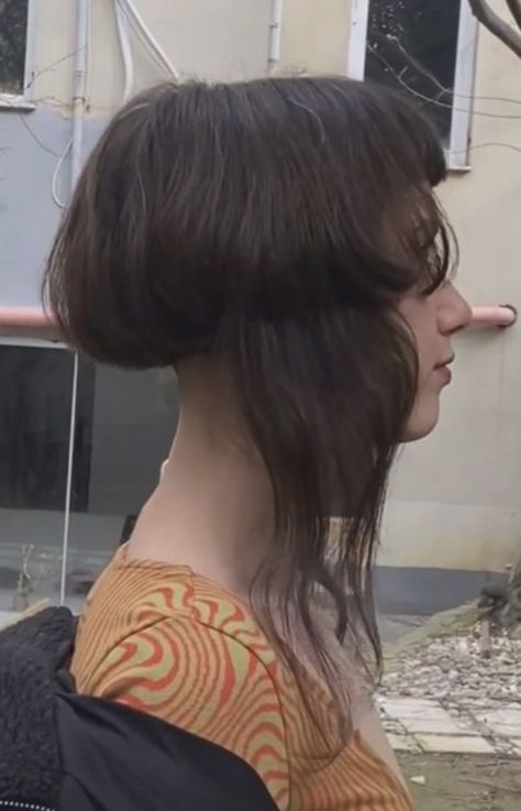 Reverse Jellyfish Haircut, Jellyfish Bob Haircut, Jellyfish Haircut Long, Disconnected Bob, Jellyfish Hair, Jellyfish Haircut, Extreme Haircut, Haircut Fails, Weird Haircuts