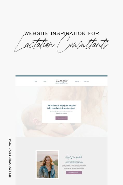 Need a website for your lactation consultant business? Here's the perfect way to get launched with a conversion-focused website in no time flat, so you can get back to helping mamas and babies. Lactation Consultant, Splash Page, More Clients, Brain Power, Website Inspiration, Website Branding, Blog Design, Text Image, Shopping Websites