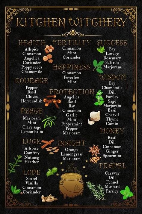 Witchcraft Knowledge, Kitchen Witchery, The Kitchen, Witch, Green, Black