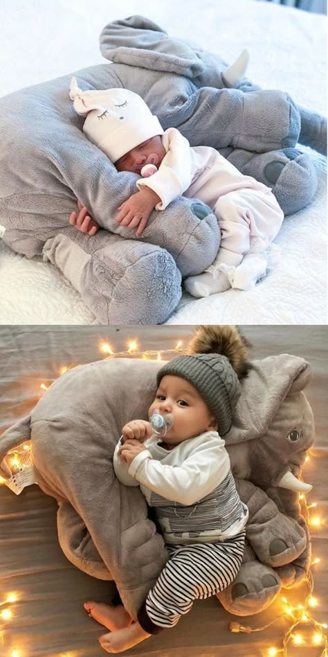 Baby Elephant Nursery, Storing Baby Clothes, Stuffed Elephant, Elephant Stuffed Animal, Elephant Pillow, Baby Boy Toys, Baby Elefant, Baby Smiles, Elephant Plush