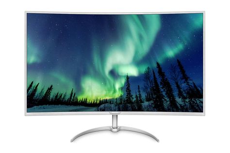 philips introduces bdm  uw inch curved k monitor Neon Website, Gaming Computer Setup, Website Moodboard, Office Warehouse, New Pc, Monitor Speakers, Pc Desk, Cooler Master, Pc Monitor