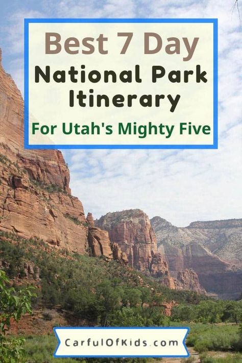 Utah National Park Itinerary from Las Vegas | The Mighty 5 | Carful of Kids The Mighty 5 Utah, Mighty 5 Road Trip, Road Trip Snacks For Kids, Road Trip Food Ideas, Road Trip Meals, Trip Food Ideas, Utah Itinerary, Utah Mighty 5, Utah Roadtrip