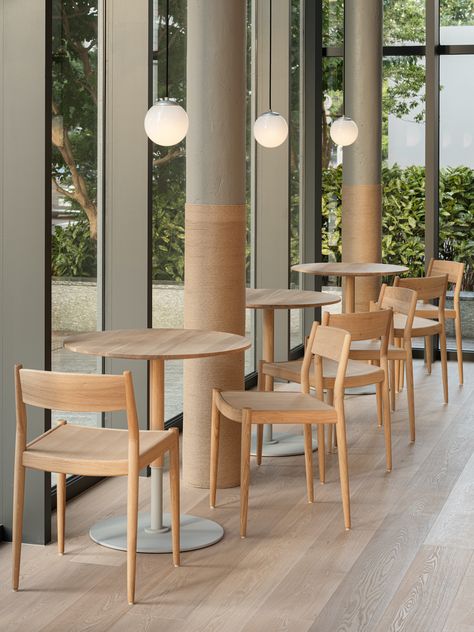 Wood Cafe Interior, Cafe Chair Design, Cafe Seating Design, Cafe Table Design, Wood Cafe Table, Table For Cafe, Cafe Tables And Chairs, Cafe Table And Chairs, Restaurant Table And Chairs